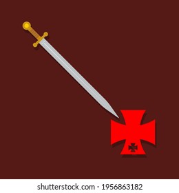Sword and symbol of the Templars