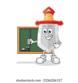 the sword teacher vector. cartoon character