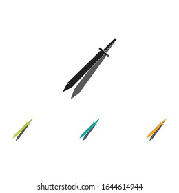 Icono de diseño de ilustración de la plantilla de la espada vector y símbolo