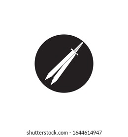 sword template illustration design icon logo vector and symbol