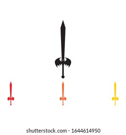 Design-Symbol für Schwertvorlagen Vektorillustration und Symbol