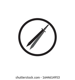 sword template illustration design icon logo vector and symbol
