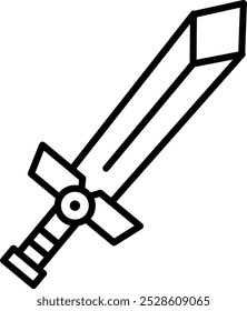 Ilustración vectorial de juguete de espada Icono detallado