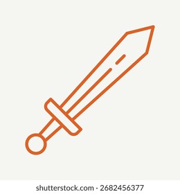 Sword trendy knockout design useful creative vector Illustration art colorful background.eps