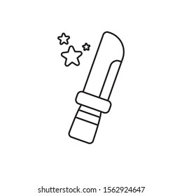 sword trick imagination mystery magic line style icon illustration