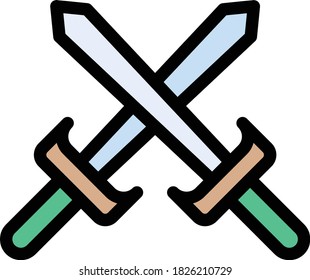 Schwert-Vektorfarbsymbol 