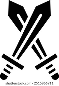 Ilustración de diseño de icono de Vector de espada
