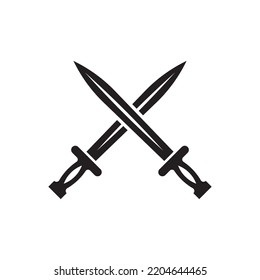 Schwert-Vektorsymbol-Logo-Vorlage