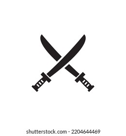 Schwert-Vektorsymbol-Logo-Vorlage