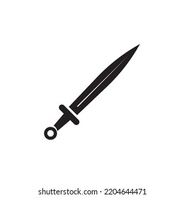 plantilla de logotipo de ilustración de icono de vector de espada