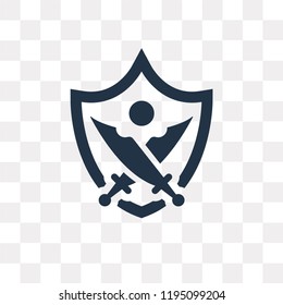 Sword vector icon isolated on transparent background, Sword transparency concept can be used web and mobile