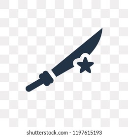 Sword vector icon isolated on transparent background, Sword transparency concept can be used web and mobile