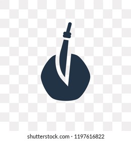 Sword vector icon isolated on transparent background, Sword transparency concept can be used web and mobile