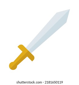 Icono de vector de espada aislado en fondo blanco
