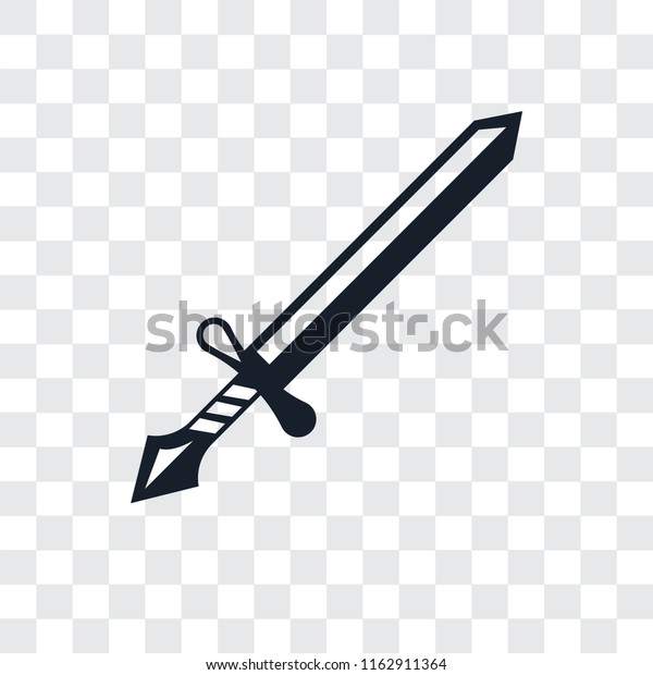 Sword Vector Icon Isolated On Transparent Stock Vector Royalty