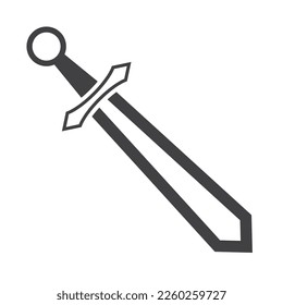 Sword vector icon. Medieval sword