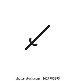 sword vector icon on white background