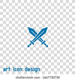 sword vector icon on white background
