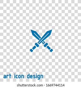 icono del vector de espada en fondo blanco