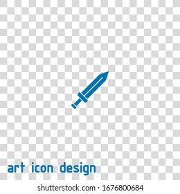 sword vector icon on white background