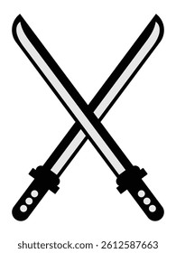 Sword vector, icon set. Modern military weapons symbol website graphic design. Crossed swords vector icon symbol. Stylist sword icon isolated on white background. Vector illustration. EPS 10