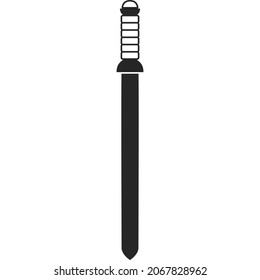 Sword vector icon.Black vector icon isolated on white background sword.