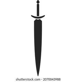 Sword vector icon.Black vector icon isolated on white background sword.