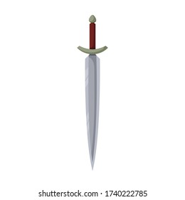 Icono de vector de espadas.Icono de vector de dibujos animados aislado en la espada de fondo blanca.