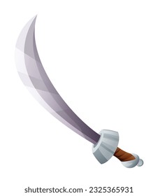 Ilustración vectorial de espada aislada en fondo blanco