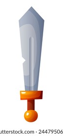 Espada. Ilustración vectorial aislada sobre fondo blanco.