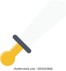 sword Vector illustration on a transparent background. Premium quality symbols. Vector Line Flat color  icon for concept and graphic design.