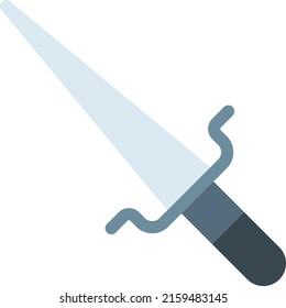 Schwert-Vektorgrafik auf transparentem Hintergrund. Hochwertige Symbole. Zeilenfarbige Vektorsymbole für Konzept und Grafikdesign.