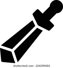 Schwert-Vektorgrafik auf transparentem Hintergrund. Hochwertige Symbole. Glyphen Vektorsymbole für Konzept und Grafikdesign. 

