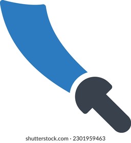 ilustración vectorial de espada en un fondo transparente.Símbolos de calidad premium.Iconos vectoriales de glifos para el concepto y el diseño gráfico.
