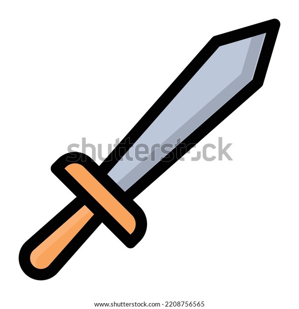 Sword Vector Illustration On Transparent Background Stock Vector ...