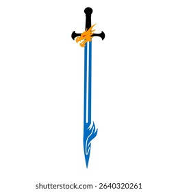 sword vector illustration on white background