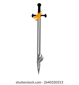sword vector illustration on white background