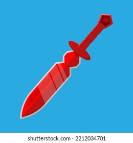 sword vector illustration in red good for logo, icon, symbol, etc.
