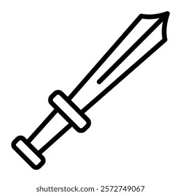 Sword Vector Line Icon Design