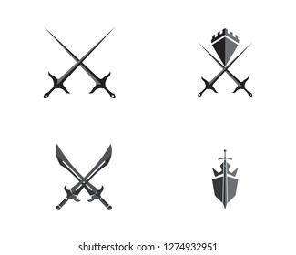 Sword vector logo illustration