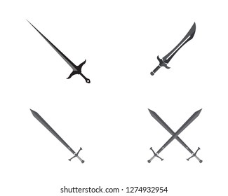 Sword vector logo illustration