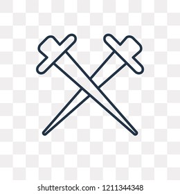 Sword vector outline icon isolated on transparent background, high quality linear Sword transparency concept can be used web and mobile