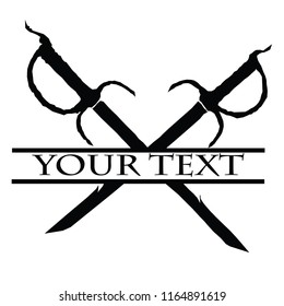 Sword vector silhouette illustration