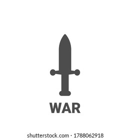sword vector silhouette logo flat icon