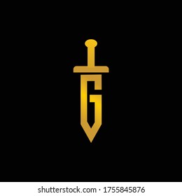 Sword vector that formed letter G