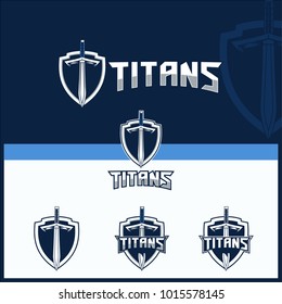 sword vector for titans theme logo template