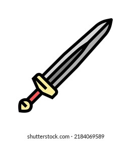 sword viking color icon vector. sword viking sign. isolated symbol illustration