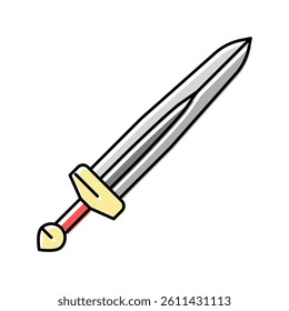 sword viking color icon vector. sword viking sign. isolated symbol illustration
