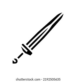 sword viking glyph icon vector. sword viking sign. isolated symbol illustration