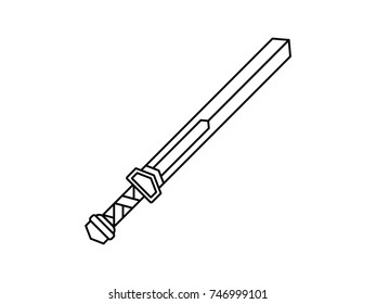 the sword of the Viking king vector icon